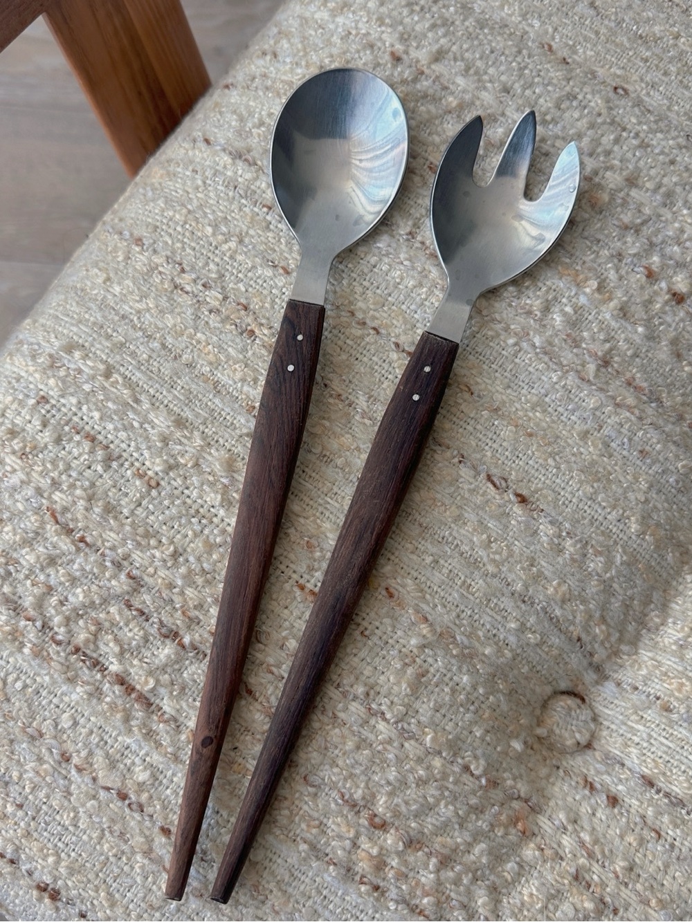 MCM Vintage Danish Teak Salad Servers Hepe Denmark Scandinavian Mid Century Mod